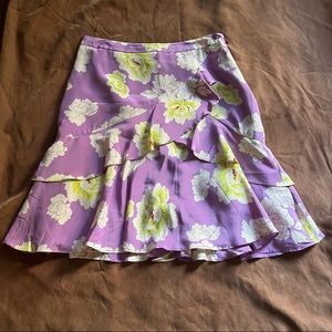 Lilac Floral Banana Republic Skirt